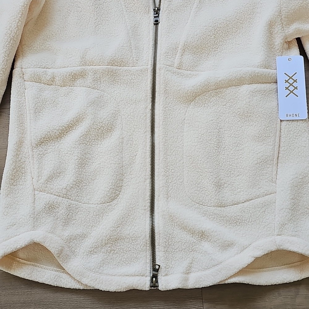 RHONE AloftFleece Full Zip Cream Size Medium - Picture 7 of 9